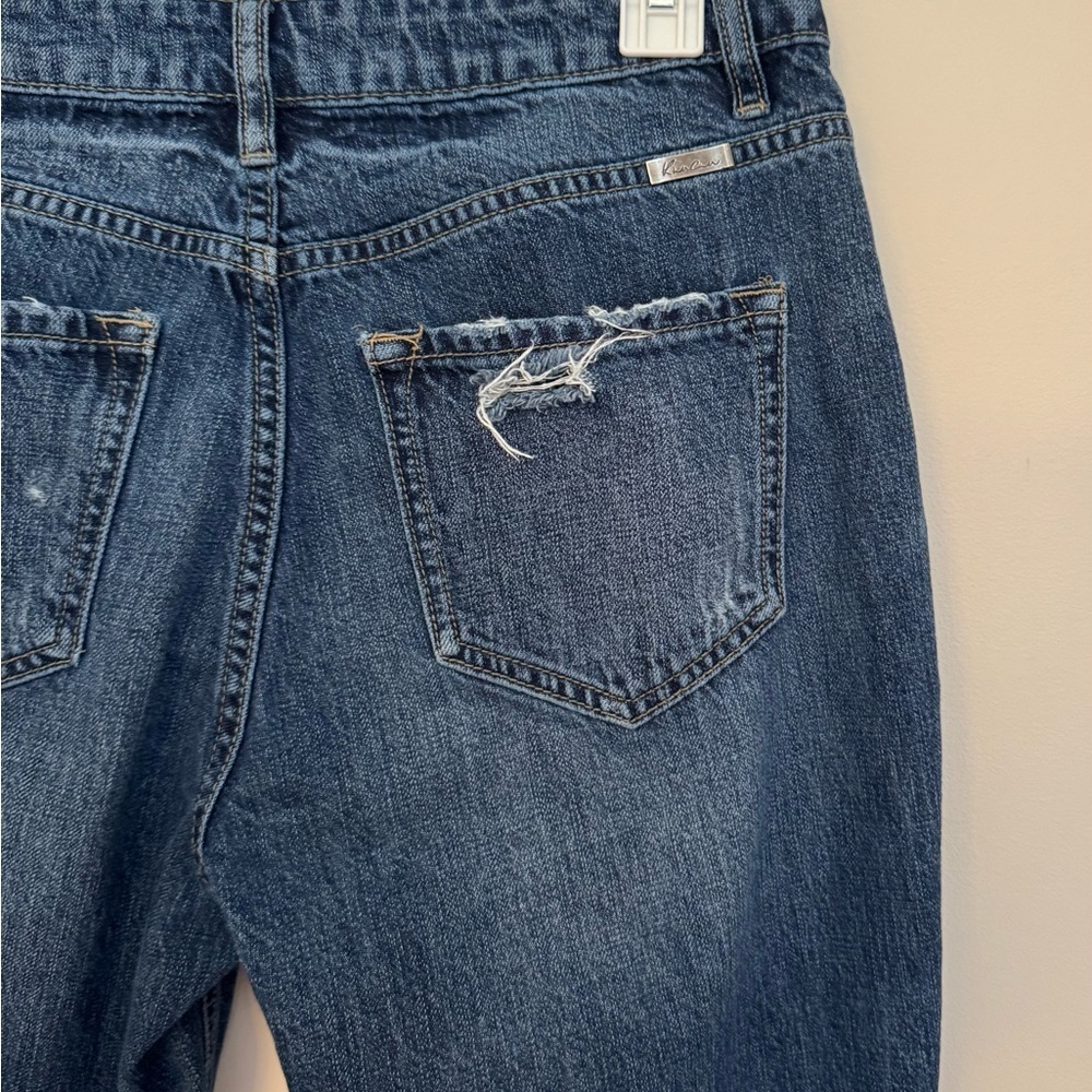 KanCan High Rise Distressed Mom Jeans Size 5/26 Medium Wash Style KC9147D - Picture 5 of 8